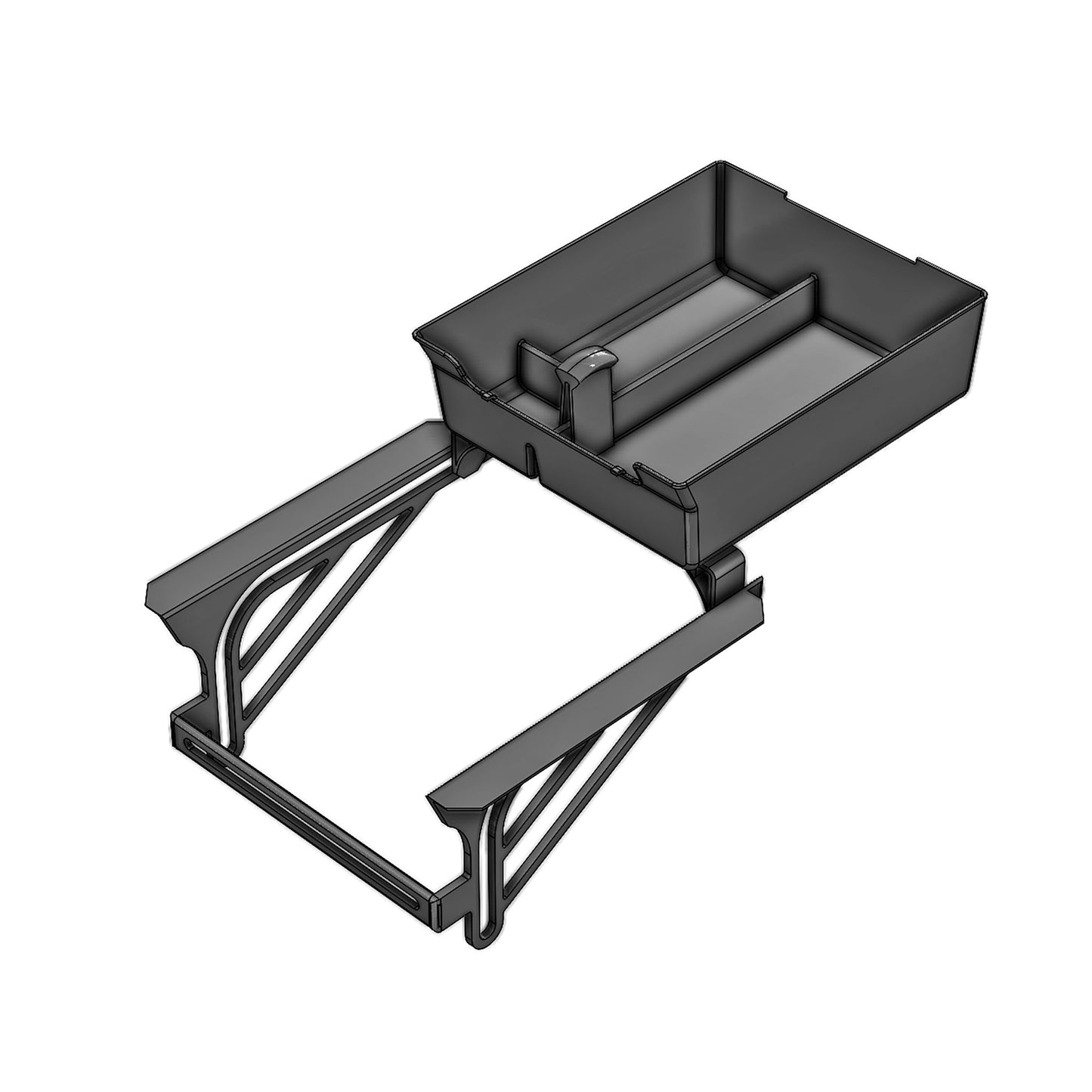Slide-Out Tray for Rivian® Armrest Console